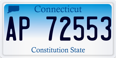 CT license plate AP72553