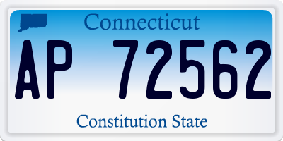 CT license plate AP72562