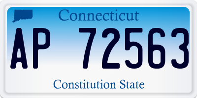 CT license plate AP72563