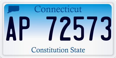 CT license plate AP72573