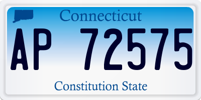 CT license plate AP72575