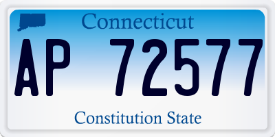 CT license plate AP72577