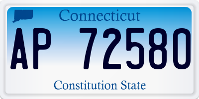 CT license plate AP72580