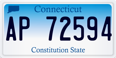CT license plate AP72594