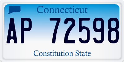 CT license plate AP72598