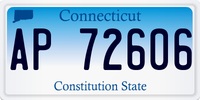 CT license plate AP72606