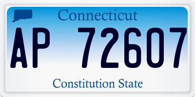 CT license plate AP72607