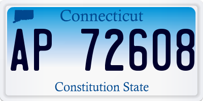 CT license plate AP72608