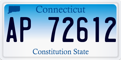 CT license plate AP72612