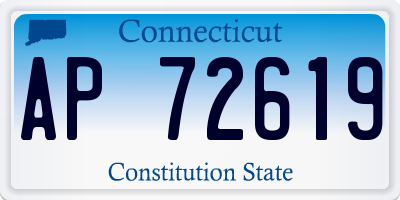 CT license plate AP72619