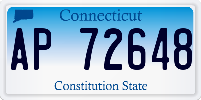 CT license plate AP72648
