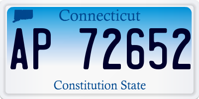 CT license plate AP72652