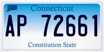 CT license plate AP72661