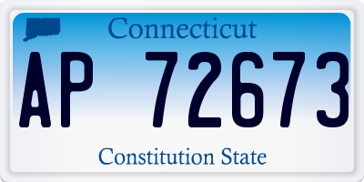 CT license plate AP72673
