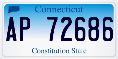 CT license plate AP72686