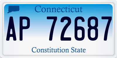 CT license plate AP72687