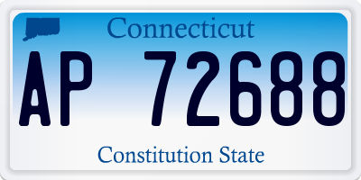 CT license plate AP72688