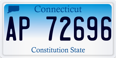 CT license plate AP72696