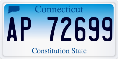 CT license plate AP72699