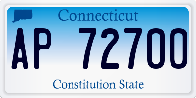 CT license plate AP72700