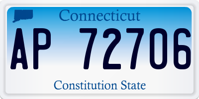 CT license plate AP72706