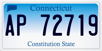 CT license plate AP72719