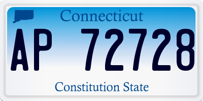 CT license plate AP72728