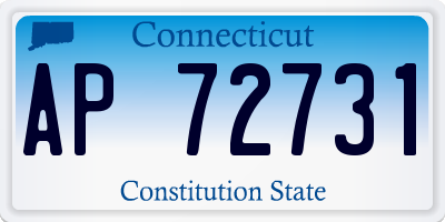 CT license plate AP72731