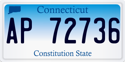CT license plate AP72736