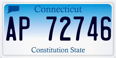 CT license plate AP72746
