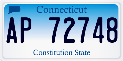 CT license plate AP72748