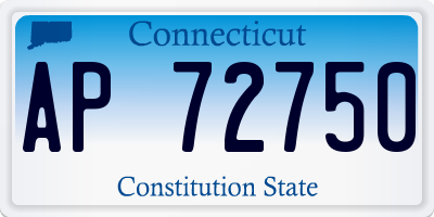 CT license plate AP72750