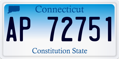 CT license plate AP72751