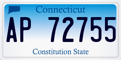 CT license plate AP72755