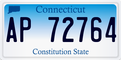 CT license plate AP72764