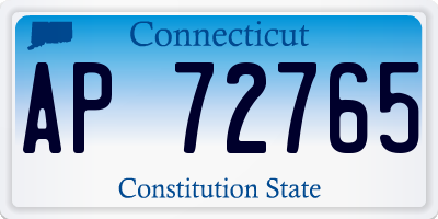 CT license plate AP72765