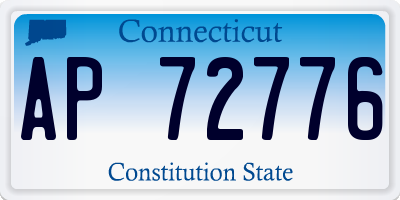CT license plate AP72776