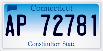 CT license plate AP72781