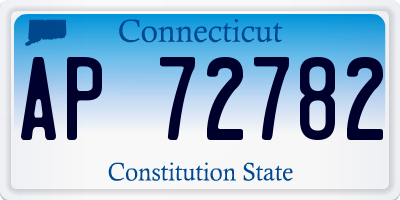 CT license plate AP72782