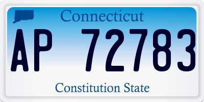 CT license plate AP72783