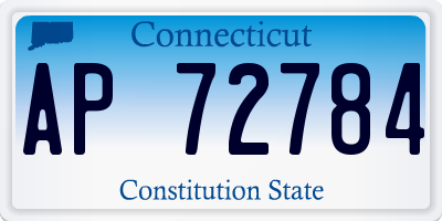 CT license plate AP72784