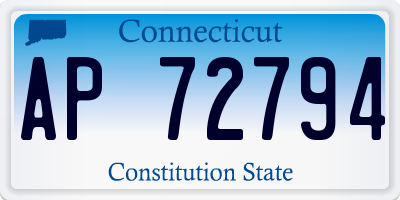 CT license plate AP72794