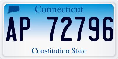 CT license plate AP72796
