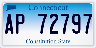 CT license plate AP72797