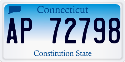 CT license plate AP72798