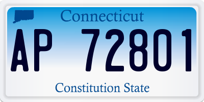 CT license plate AP72801