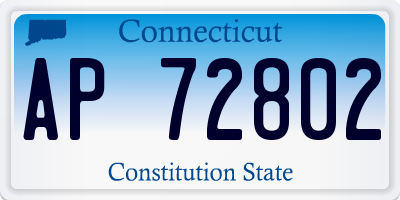 CT license plate AP72802