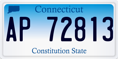 CT license plate AP72813