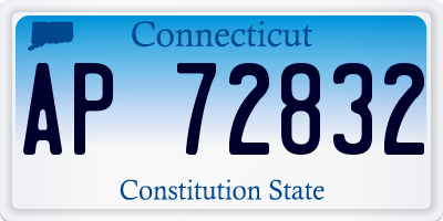 CT license plate AP72832