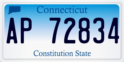 CT license plate AP72834